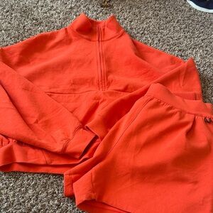 Nike 24/7 Orange Pullover and Shorts Set